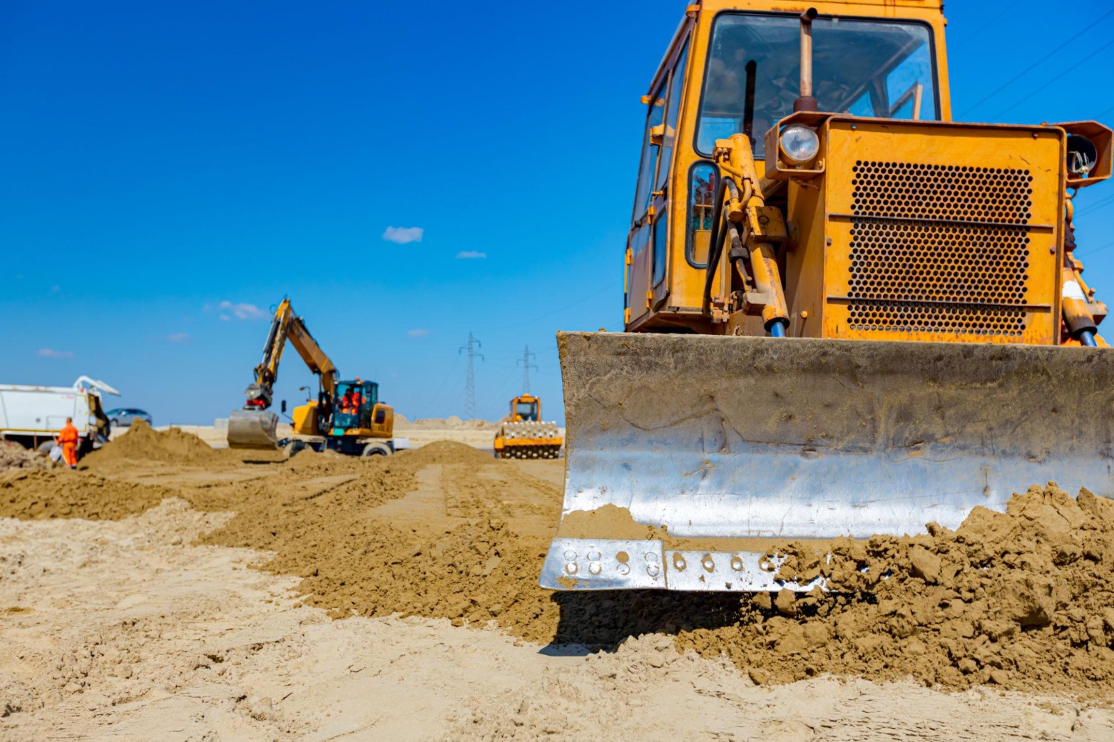 Excavator on site
